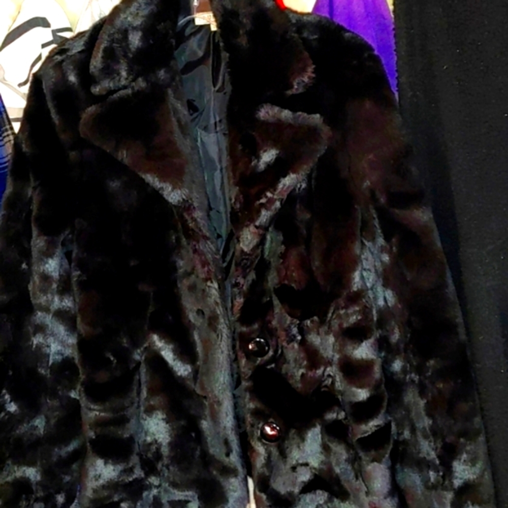 FLUFFY COAT STYLISH JACKET WITH MATCHING DESIGN SCARF